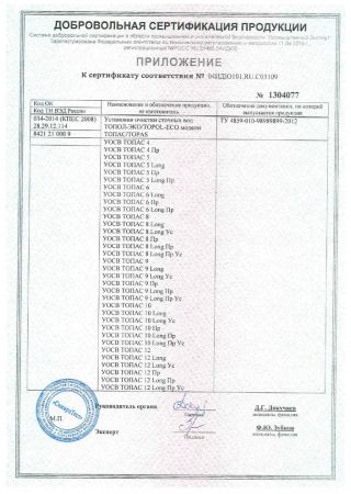 Сертификат соответствия 2